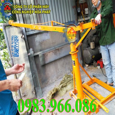 Cẩu xoay 360 độ khung rút chịu tải 500kg