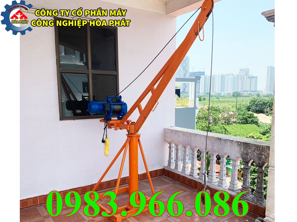 Tời đa năng nhanh KCd500/1000 kết hợp cẩu xoay 360 độ